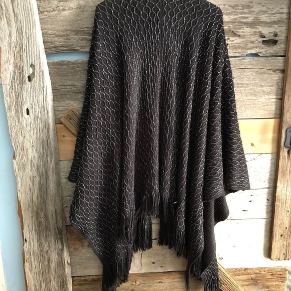 PLUS Size Black/Silver Knit Cape/Coverall - Picture 4 of 4